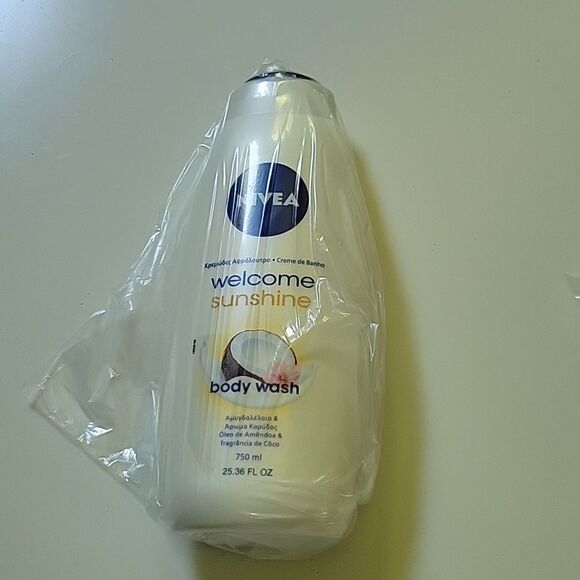 NIVEA GERMANY HUGE 25 OZ WELCOME SUNSHINE COCONUT TROPICAL pH balanced Body Wash - Picture 8 of 8